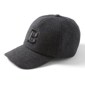 Hold B Herringbone wool leather cap hat